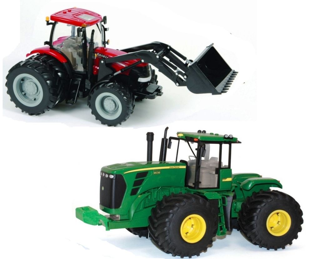 Britains Big Farm Toy Tractors with Frontloader, 4WD, Lights & Sounds 116 NEW eBay