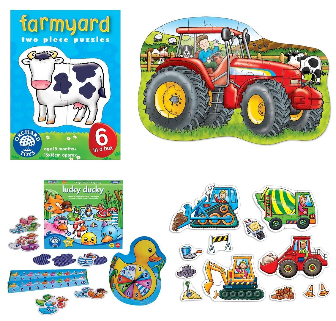 Orchard Toys Jigsaw Puzzles, Dominoes & Card Games Tractors, Farms