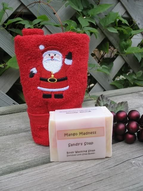 Mango Madness Body and Hand Washing Soap<br>Santa Claus Washcloth
