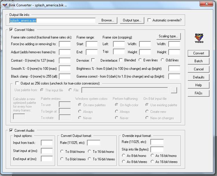 5- To make YOUR OWN BIK, it's very simple, but it doesn't always work. Click (in RADtools) on the video you want to convert, and click on Bink it!