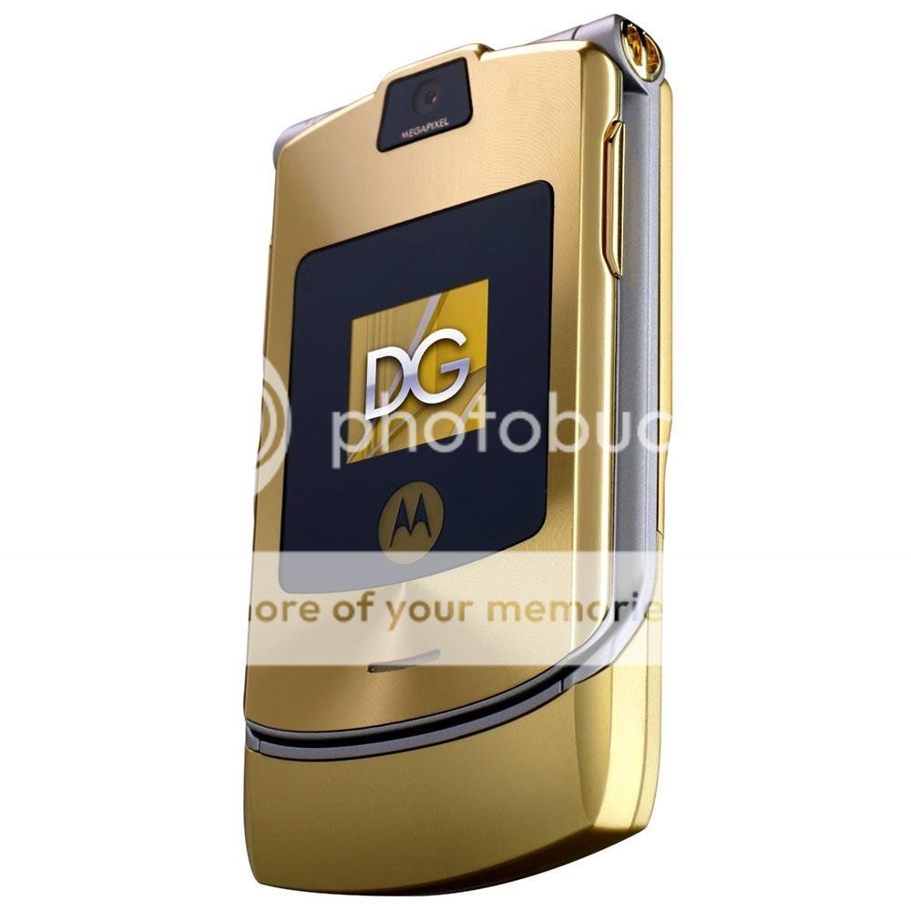 Motorola RAZR V3i Gold Unlocked Cellular Phone GSM Flip Gold Phone