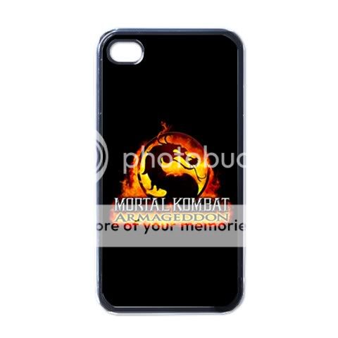 New* MORTAL KOMBAT iPHONE 4 Black CASE Opt. Design  