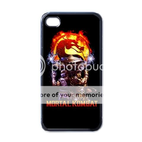 New* MORTAL KOMBAT iPHONE 4 Black CASE Opt. Design  
