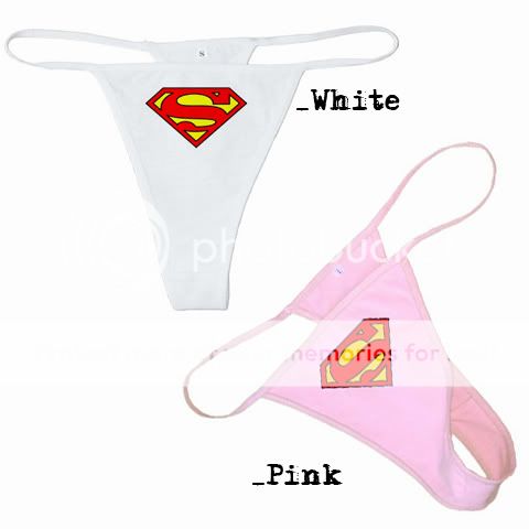 New* SUPERMAN LOGO Women Thong G string Underwear  