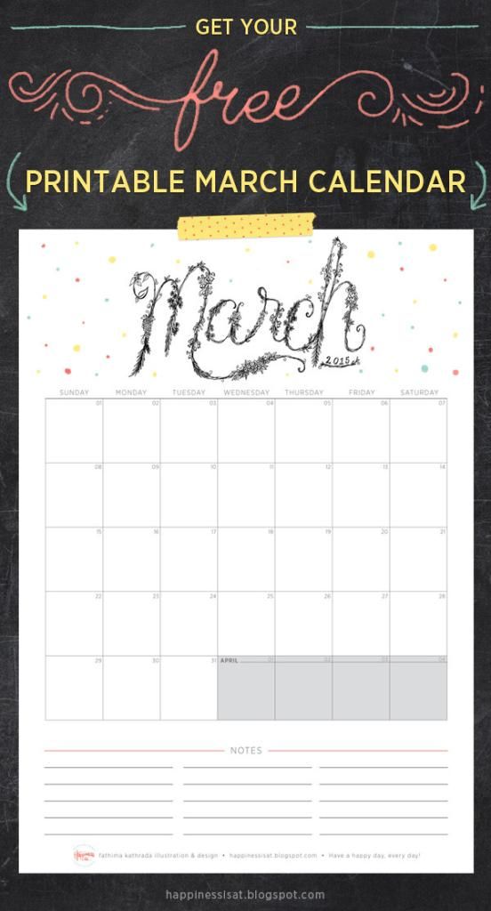 Happiness is... March 2015 Free Printable Calendar and Planner Happiness is... March 2015 Free Printable Calendar and Planner