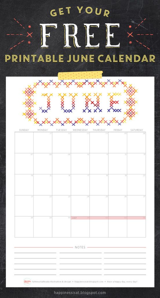 Happiness is... June 2015 Free Printable Calendar and Planner