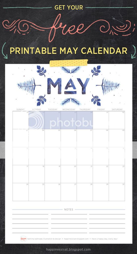 Happiness is... May 2015 Free Printable Calendar and Planner