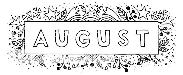 Happiness is... August 2015 Free Printable Calendar and Planner - August Illustration