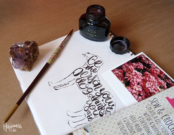 Hand lettering by Fathima Kathrada at Happiness is... in Ideas Magazine June 2015 Hand lettering by Fathima Kathrada at Happiness is... in Ideas Magazine June 2015
