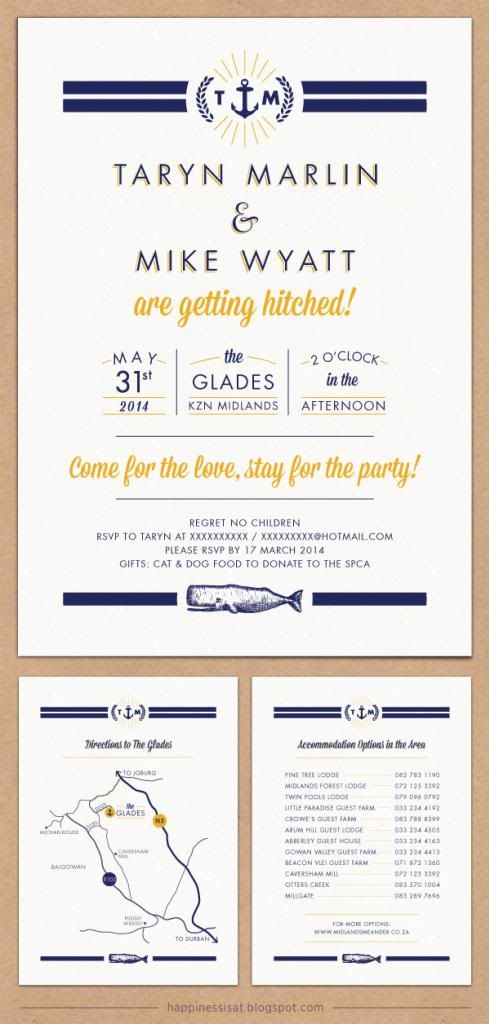 Happiness is... wedding stationery design for Taryn & Mike Happiness is... wedding stationery design for Taryn & Mike