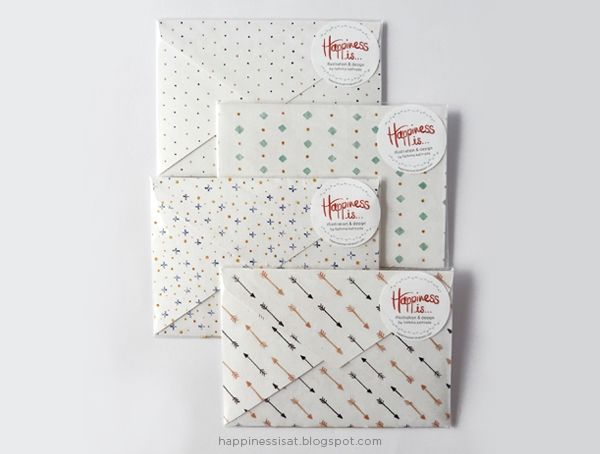 Happiness is... handmade stationery products: envelope notebooks!