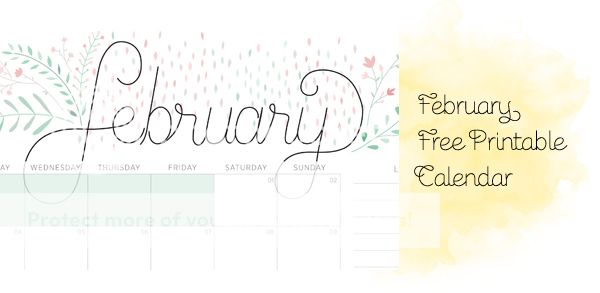 February free calendar planner by Happiness is...