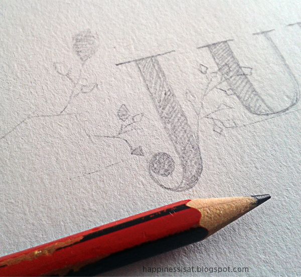 Initial sketch for the Happiness is... June Free Printable Calendar 2014 Initial sketch for the Happiness is... June Free Printable Calendar 2014