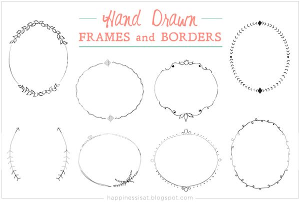 Hand drawn graphic elements for sale on Creative Market - Frames and borders