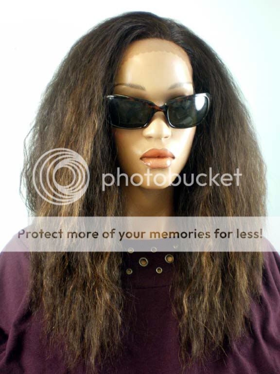 KINKY NATURAL STRAIGHT LACE FRONT FUTURA SYNTHETIC WIG  
