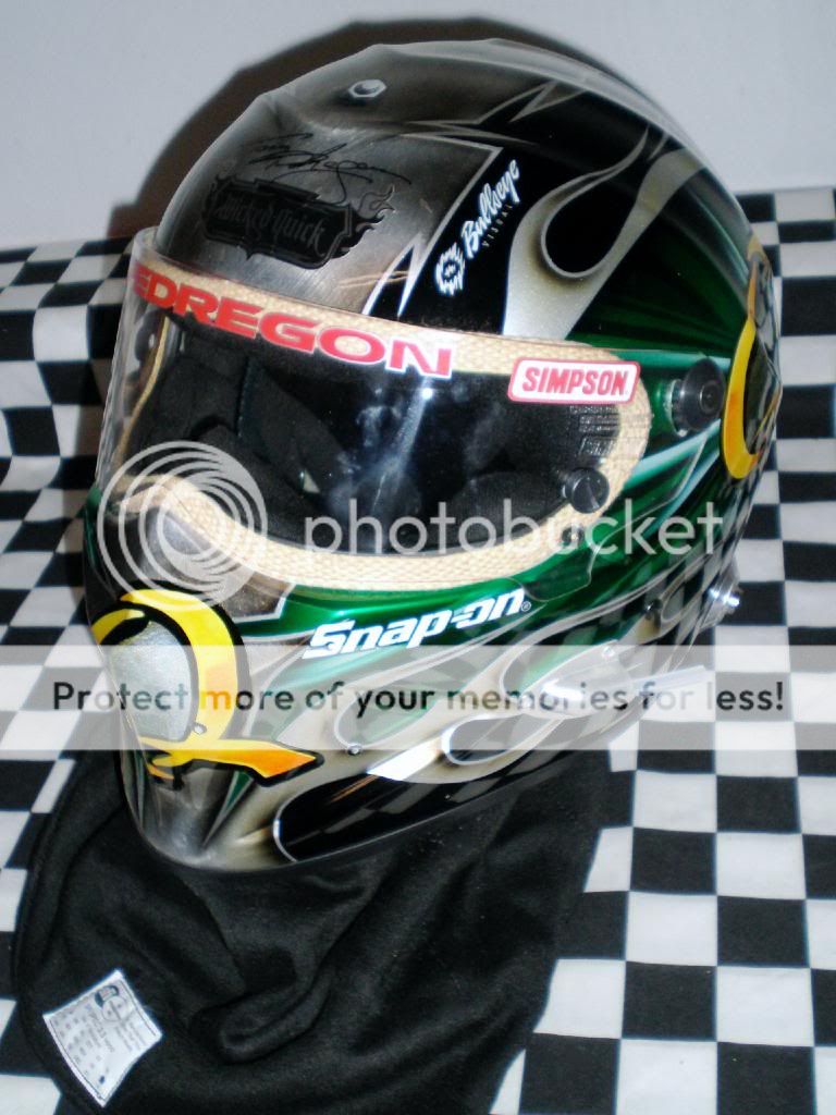   PEDREGON Used Funny Car Simpson Helmet SIGNED Race Worn 2007 Seattle